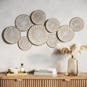 Nalani Contemporary Geometric Circle Wall Decor - 2-Piece Set, Metal
