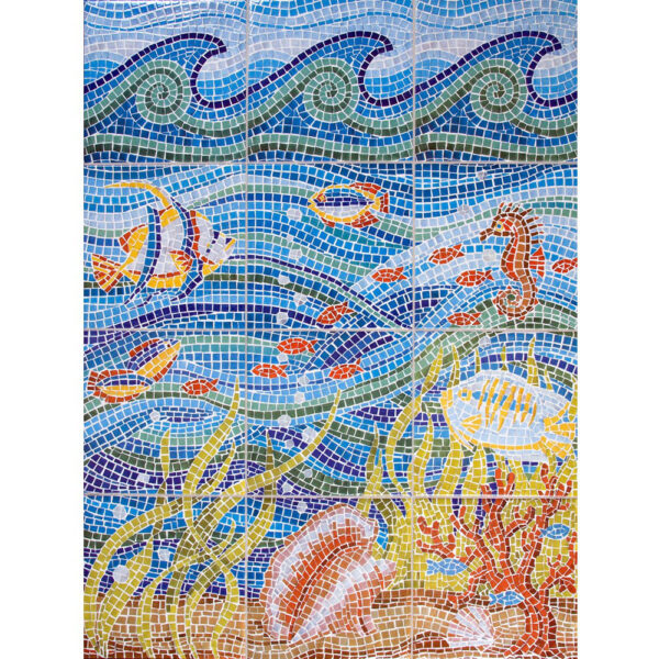 24" x 32" Ceramic Decorative Mural (Set of 12) - Handmade Wall Tiles
