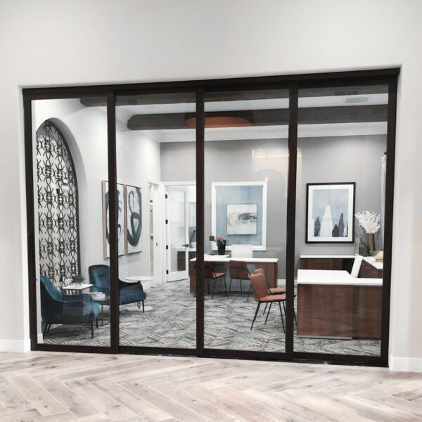 4-Panel Clear Glass Room Dividers - Sliding & Closet Doors for Home