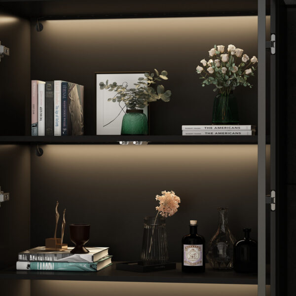 63" H x 31.5" W Glass Door Trophy Display Case - Curio Cabinet