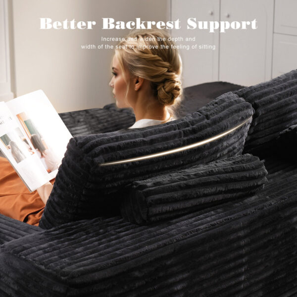 83.87" Sleeper Sofa with Double Mattress - Modern Compact Sofa Bed