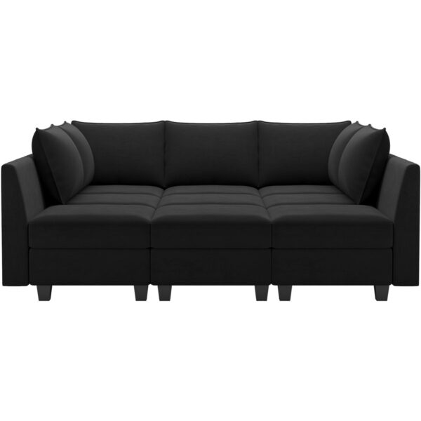 Allinson 10-Piece 87'' Wide Velvet Modular Sofa Bed|U-Shaped Storage