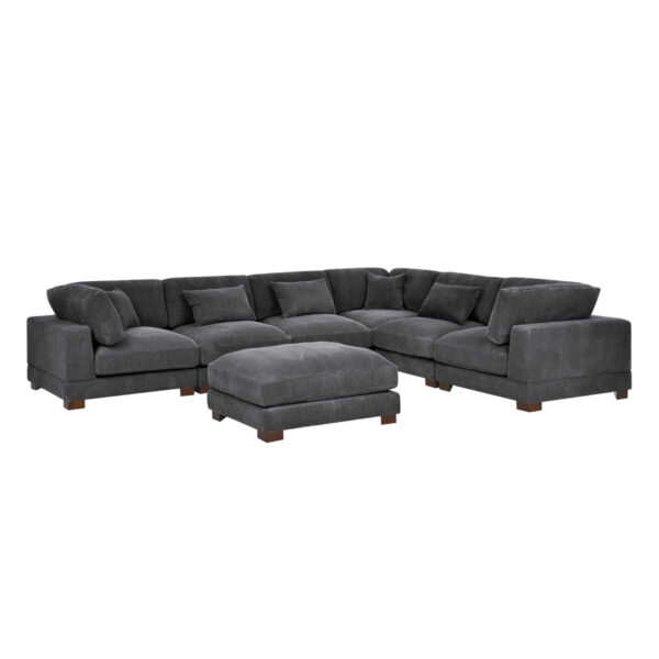 Arliz 7-Piece 144" Wide Reversible Modular Corner Sectional w/Ottoman