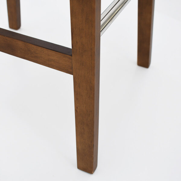 28" Upholstered Low-Back Solid-Wood Bar Stools Kitchen/Dining - 2-Pack