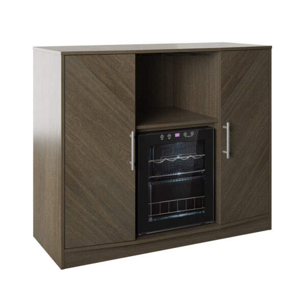 Azucena Bar Cabinet with Refrigerated Cooler for Modern Home Bar
