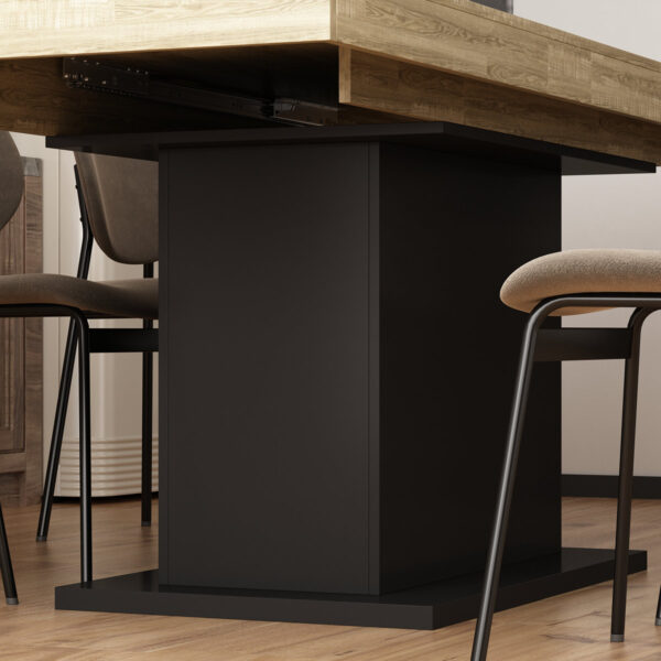 Azzedine Extendible Dining Table - Modern Solid Wood Seats 6-8