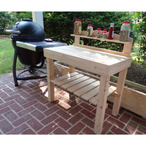 Bar Harbor Cedar Wooden Countertop 35" W x 20" D for Outdoor Kitchen
