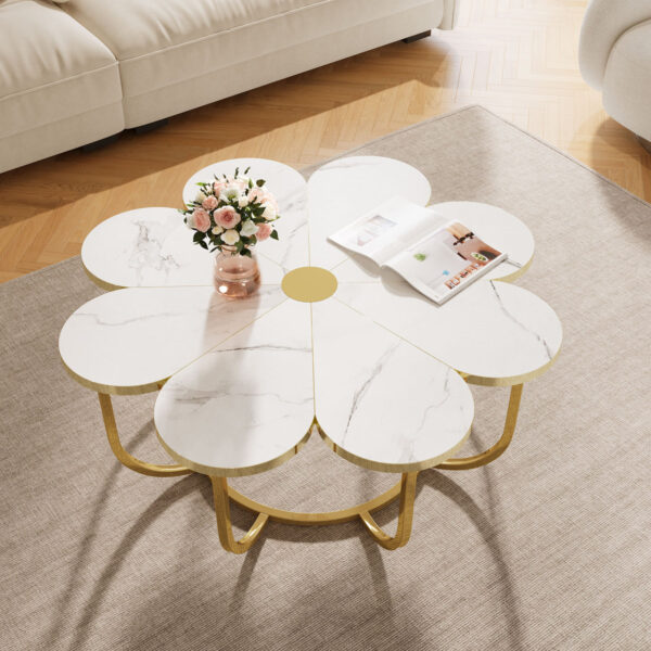 Behrett Flower-Form Coffee Table | Modern Sculptural Centerpiece