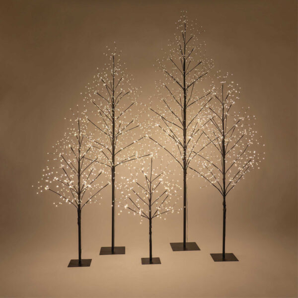 Black Fairy Light Tree - LED Illuminated Branch Decor, Indoor/Outdoor