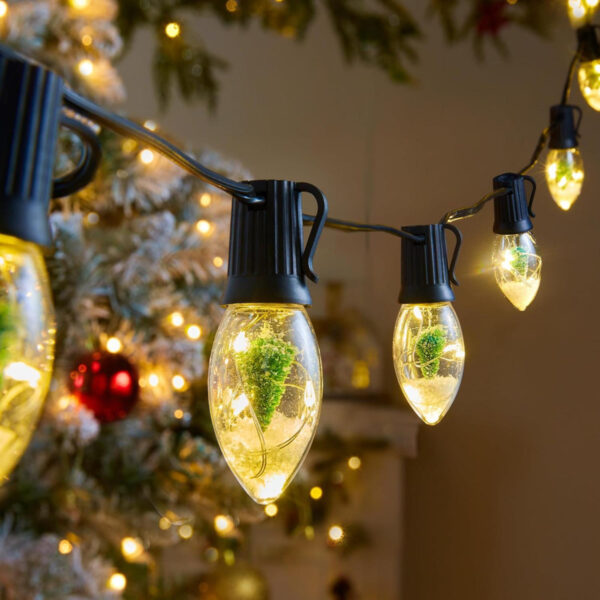 C9 LED Christmas Lights Outdoor - 20 Shatterproof LEDs, Warm White