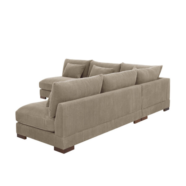 Caileigh 3-Piece Corduroy Sectional Sofa for Living Room - Modern