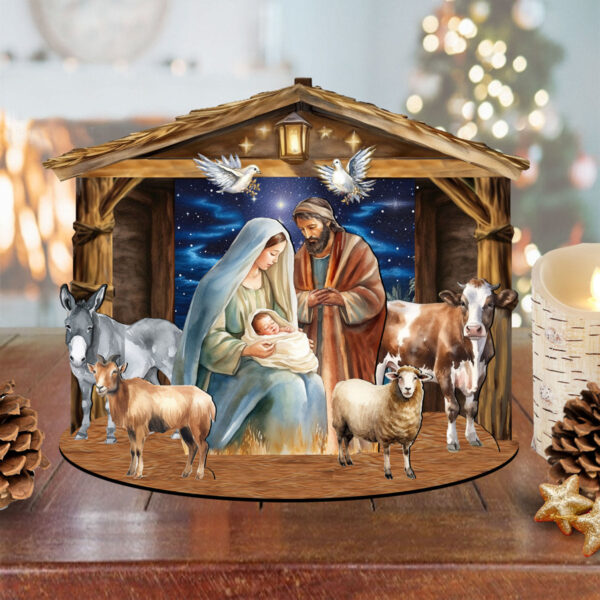 Classic Holy Family Nativity Scene: Christmas Tabletop Decoration