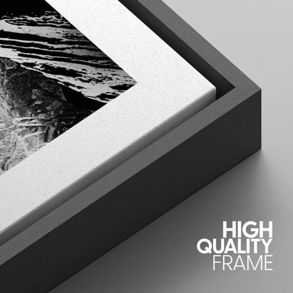 Coastal Beach Black-and-White Photo-Snowy Mountain 3-Piece Canvas
