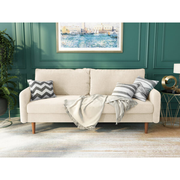 Cococon 70-inch Upholstered Loveseat Sofa - Modern Tufted Gray