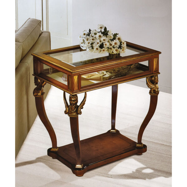 Curio Floor Shelf End-Table with Storage - Modern Accent Table