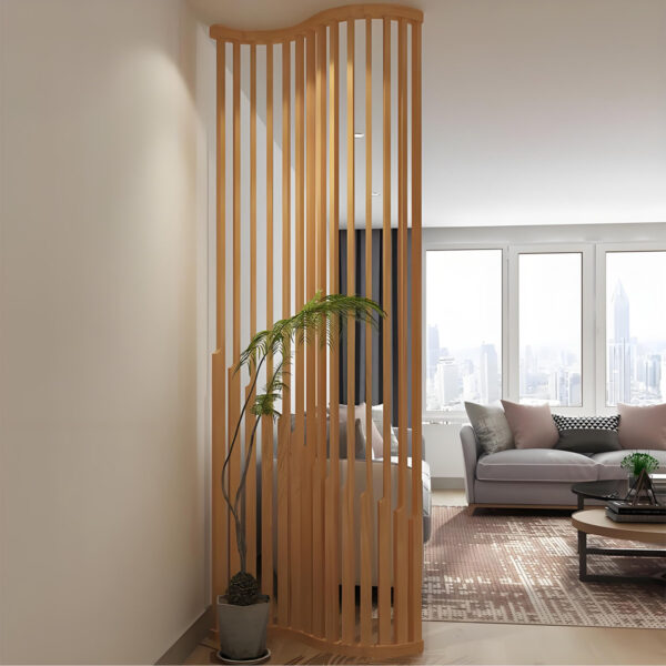 Curved Nan Bamboo Room Divider - Stylish Privacy Screen & Decor