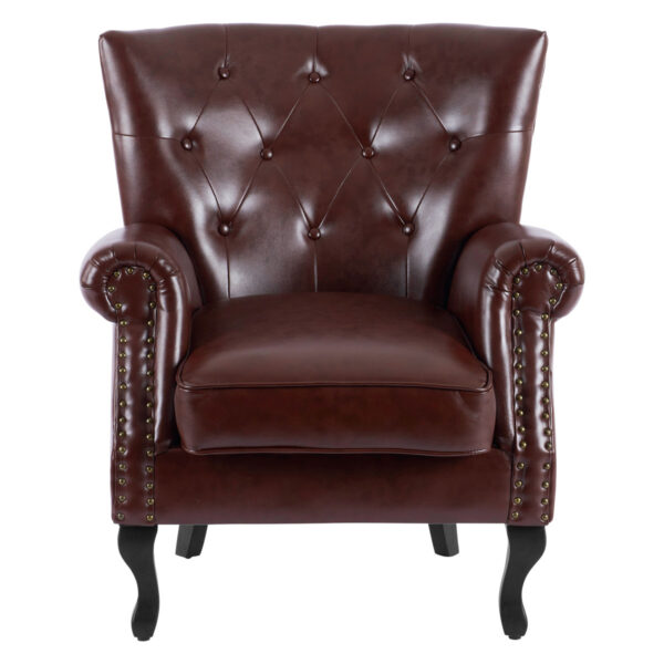 Diavion 24-inch Faux Leather Wingback Chair - Modern Accent Seat