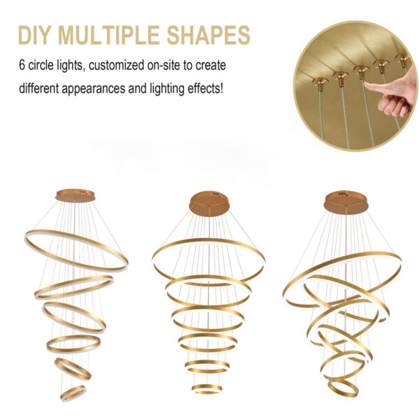 Divo Geometric LED Pendant Light - Modern Hanging Lamp for Home