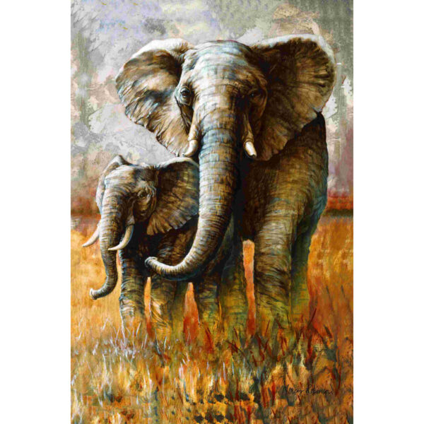 "Elephants" Art Print - Fine Art Painting Reproduction & Wall Decor