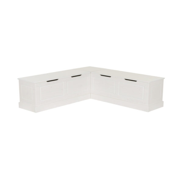 Eslick Solid-Wood Corner Breakfast Nook Bench - Built-In Storage