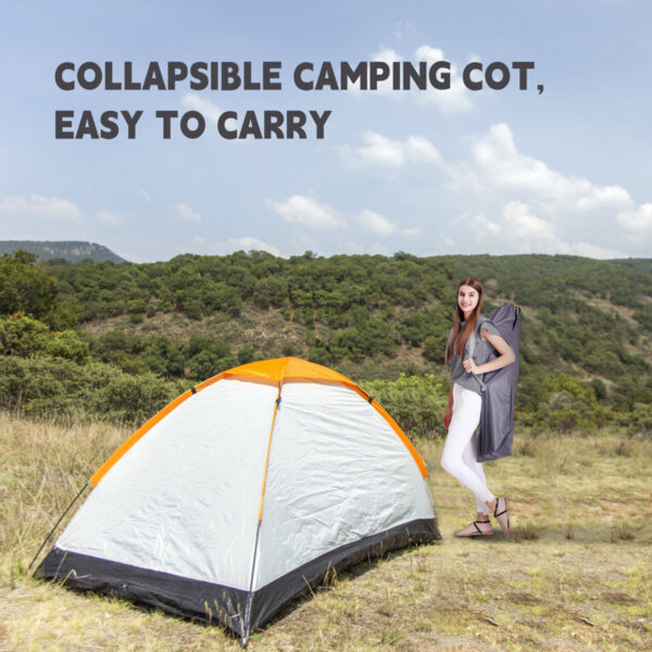 Folding Camping Cot - 28in Wide, 880lb, Thicker Mattress & Carry Bag