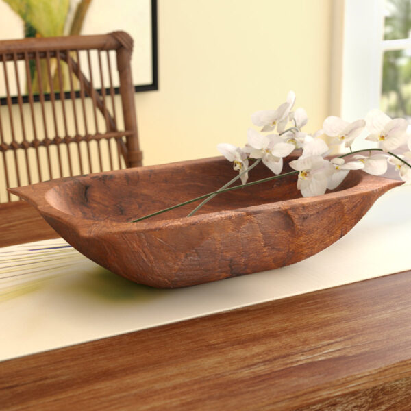 Glenfield Wooden Decorative Bowl 1 - Rustic Centerpiece, Handcrafted