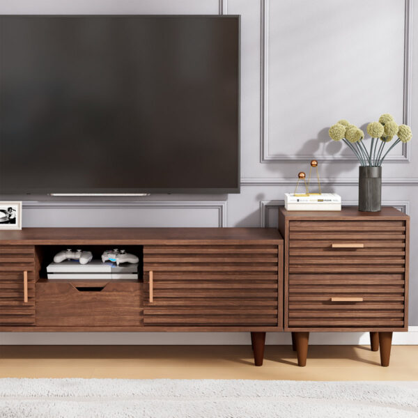 Jamyira Mid-Century Modern Drawer Nightstands - Brown Wood End Tables