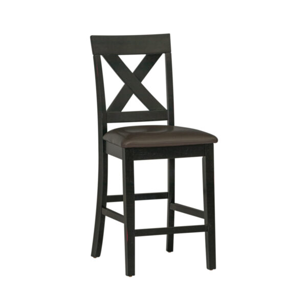 Ketron Modern 6-Piece Counter Height Dining Set with Upholstered Seats