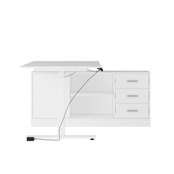 Lorentz Adjustable L-Shaped Standing Desk with Premium Metal Base