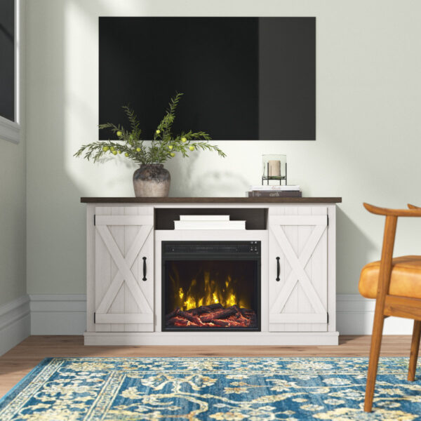Lorraine TV Stand - Electric Fireplace Included for TVs up to 55"