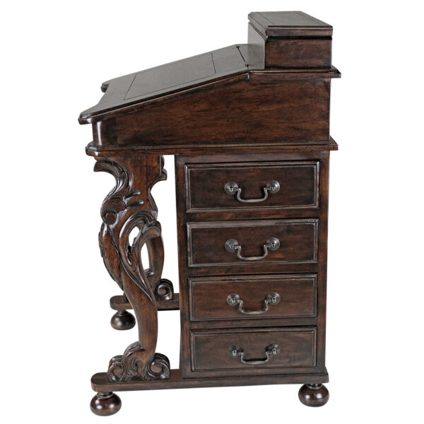 Marquis 21-inch Captain's Desk - Nautical Solid Wood Office Desk