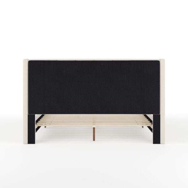 Martha Stewart Britta Upholstered Platform Bed-Piped-Detail Headboard