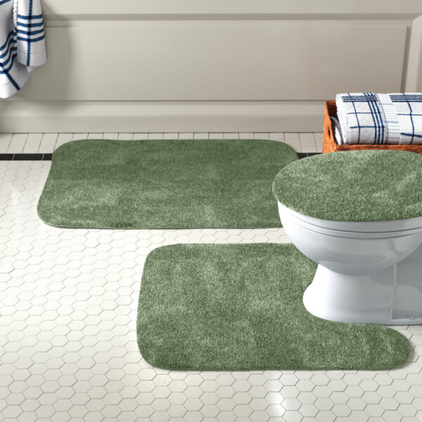 Mccluney Ultra-Soft 3-Piece Bath Rug Set with Non-Slip Backing, Plush