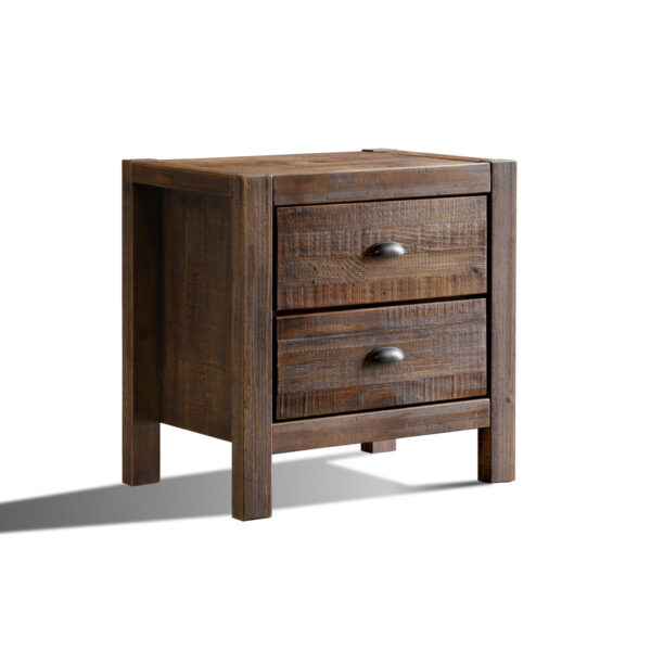 Montauk 24" W Solid Wood Nightstand – Rustic Bedroom Accent w/ Drawer