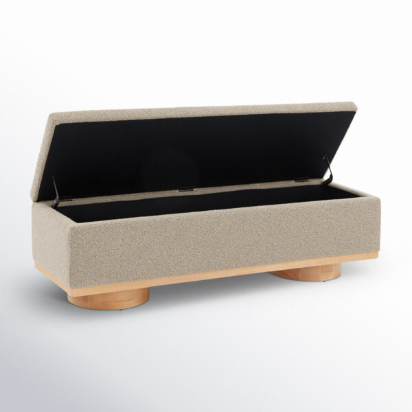 Morje Padded Storage Bench - Upholstered Entryway Seat with Lid