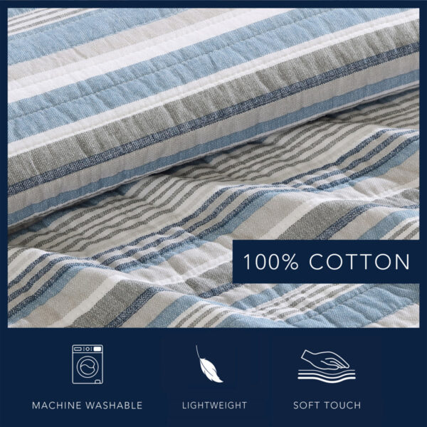 Nautica Jettison 4-Piece Cotton Daybed Cover Set in Blue, Soft