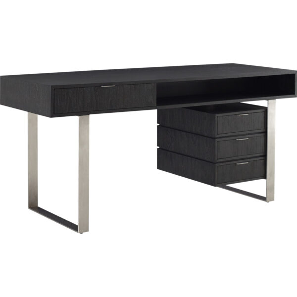 Stylish Palmer Writing Desk with a Solid Wood Base for Home Office