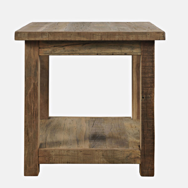 Pembroke Reclamation Reclaimed Solid-Wood Square End Table with Shelf
