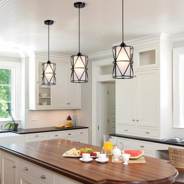 Pendant Lighting for Kitchen Island – Frosted Glass Pendant Lights