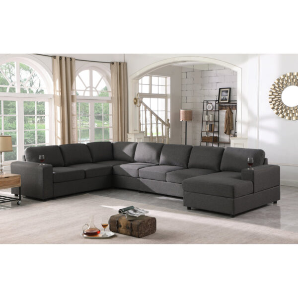Redwater 6-Piece Upholstered Sectional - Modern L-Shaped Sofa