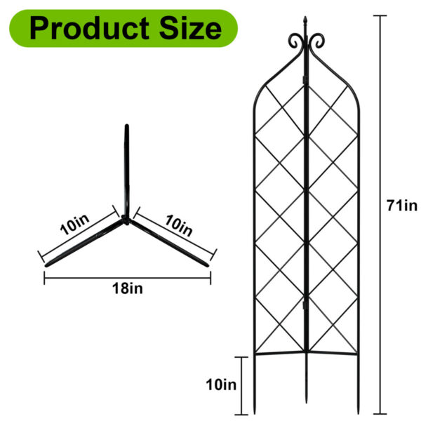 Roseville 18'' W Metal Garden Obelisk Trellis - Climbing Roses & Pots
