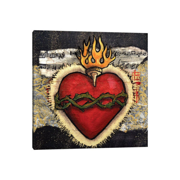 Sacred Heart With Thorns Painting Print by Candy Mayer - Religious Art