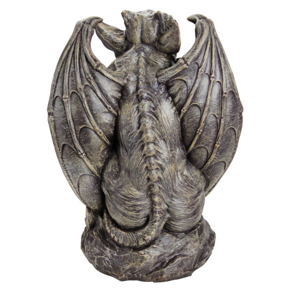 Silas the Sentry Gargoyle Statue - Gothic Garden Guardian Decor