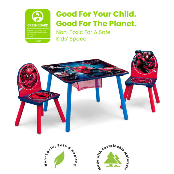 Spider-Man Kids' Table & 2-Chair Set with Storage - Delta Children