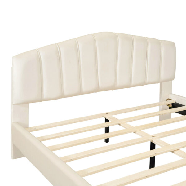 Tavaries Velvet Platform Bed | Upholstered in Heavyweight Fabric