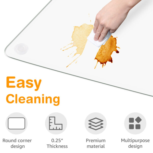 Tempered Glass Chair Mat for Carpet and Hardwood Floors 36x46x1/5"