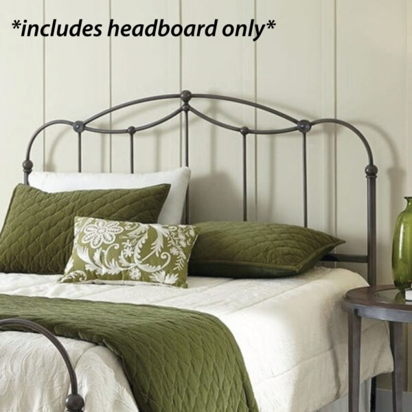 Tortola Steel Metal Curved Camelback Headboard - Elegant Design