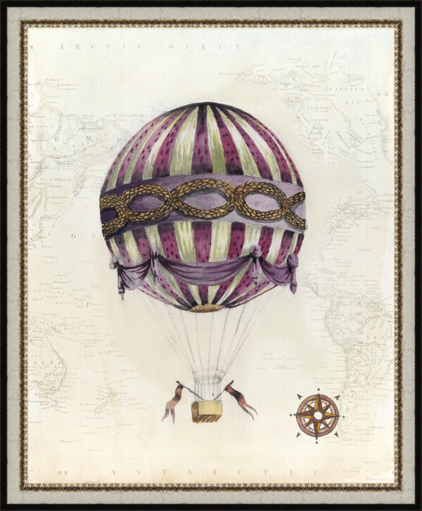 Vintage Hot-Air Balloons I Art Print - Retro Wall Decor & Gift