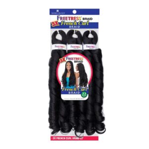 FREETRESS BRAIDS 3X French Curl Braid 22'' (3 Pack, 1B)