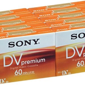 Sony DVC60PRL Mini DV Tape 60min Premium Data Cartridge 10 Packs